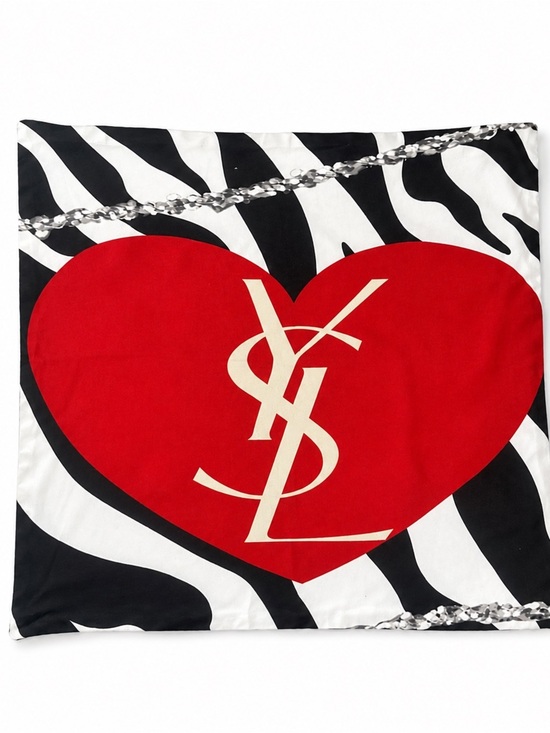 The Unbranded Brand Other - Red Heart Logo Zebra Print Throw pillow case luxury